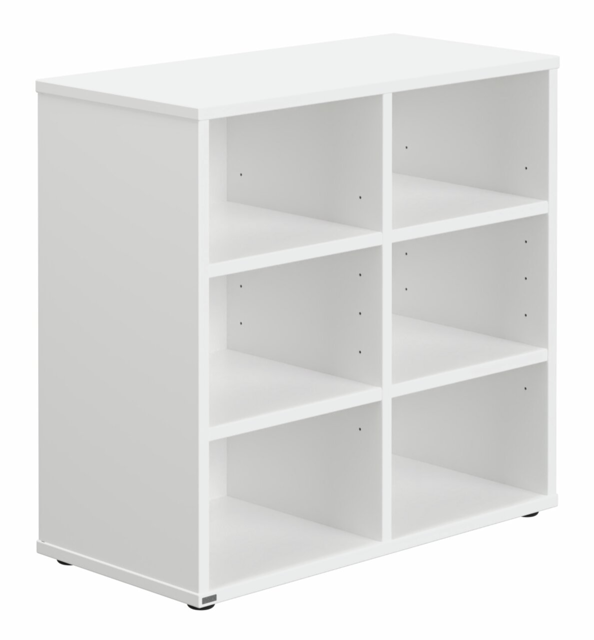 Paidi Unterstellregal TIAGO Weißes Unterstellregal mit sechs offenen Fächern, seitliche Perspektive