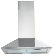 Moderne Edelstahl-Dunstabzugshaube, Frontalansicht