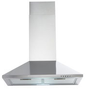 Moderne Edelstahl-Dunstabzugshaube, Frontalansicht