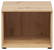 Regalaufsatz aus Holz in natürlicher Holzoptik, frontal betrachtet.