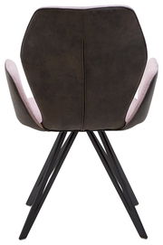 Rückansicht eines Valnatura Armlehnenstuhls PIANO mit schwarzem Gestell und gepolsterter Rückenlehne.