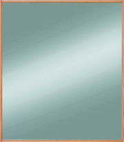 Rechteckiger Spiegel mit Holzrahmen, Frontalansicht