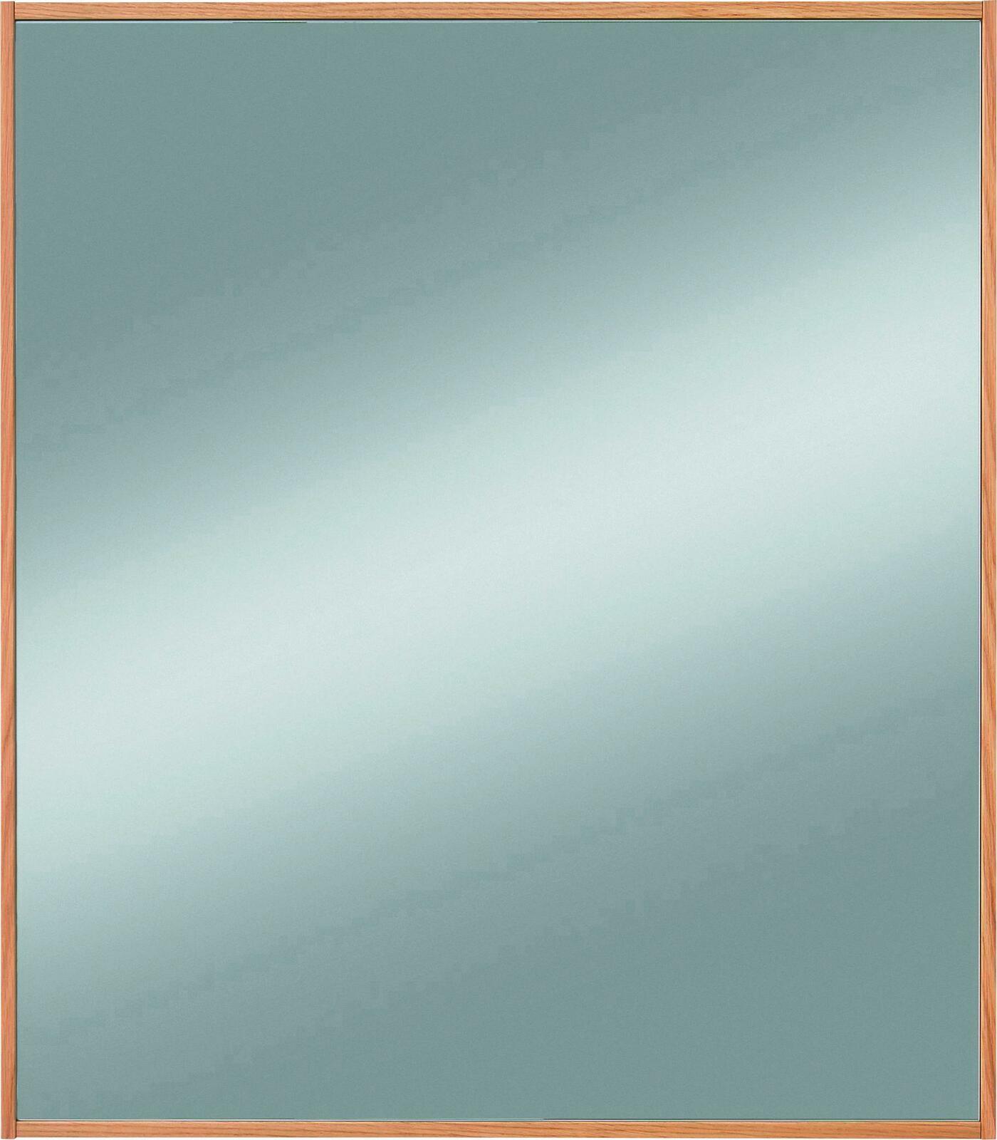 Rechteckiger Spiegel mit Holzrahmen, Frontalansicht