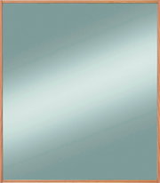 Rechteckiger Spiegel mit Holzrahmen, Frontalansicht