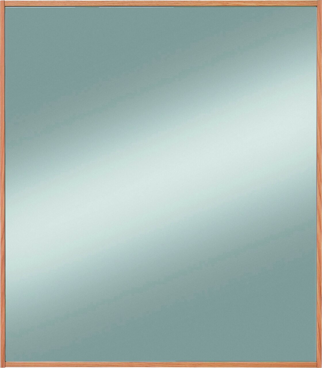 Rechteckiger Spiegel mit Holzrahmen, Frontalansicht