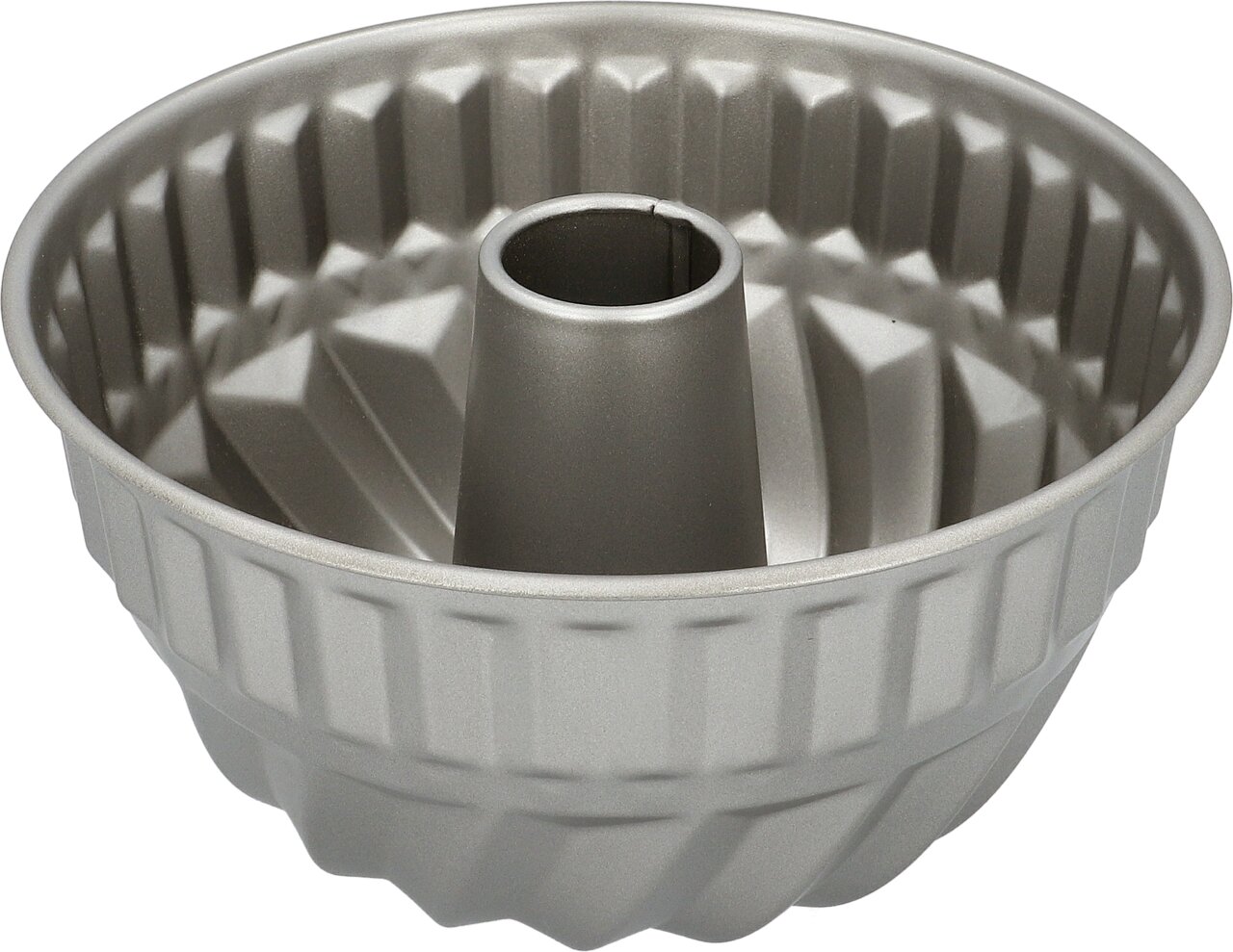 Gugelhupfform aus Metall, Durchmesser 22 cm, seitliche Perspektive