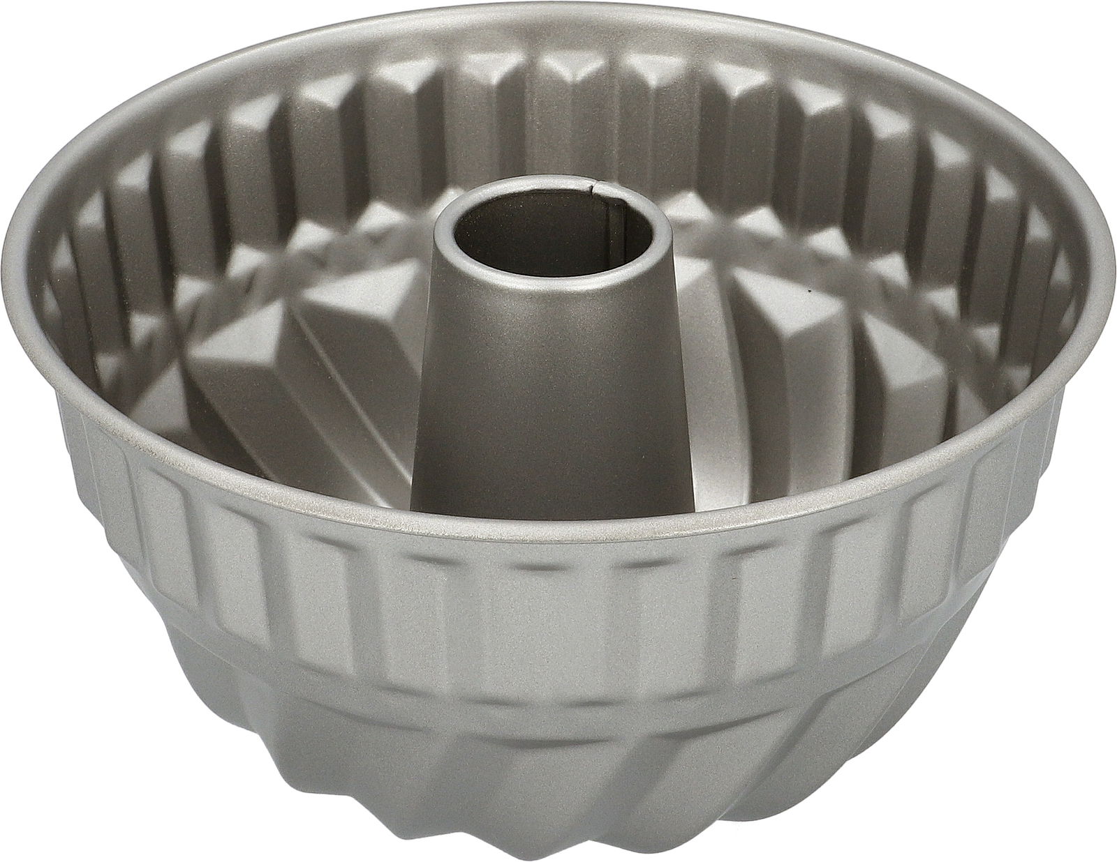 Gugelhupfform aus Metall, Durchmesser 22 cm, seitliche Perspektive