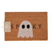 Fußmatte mit der Aufschrift 'Spooky' und einem Geistermotiv, von oben betrachtet.