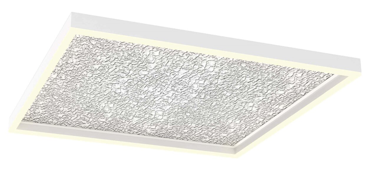 Moderne led-plafondlamp met gestructureerd ontwerp, zijaanzicht