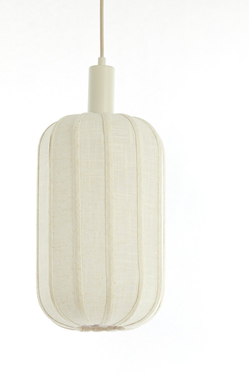 Light&Living Hanglamp TUFIA Stoffen hanglamp in cilindrische vorm, zijaanzicht