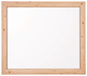 Quadratischer Spiegel mit Holzrahmen, Frontalansicht