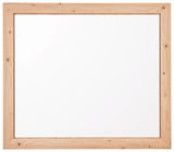 Quadratischer Spiegel mit Holzrahmen, Frontalansicht
