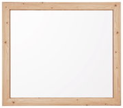 Vierkante spiegel met houten lijst, vooraanzicht
