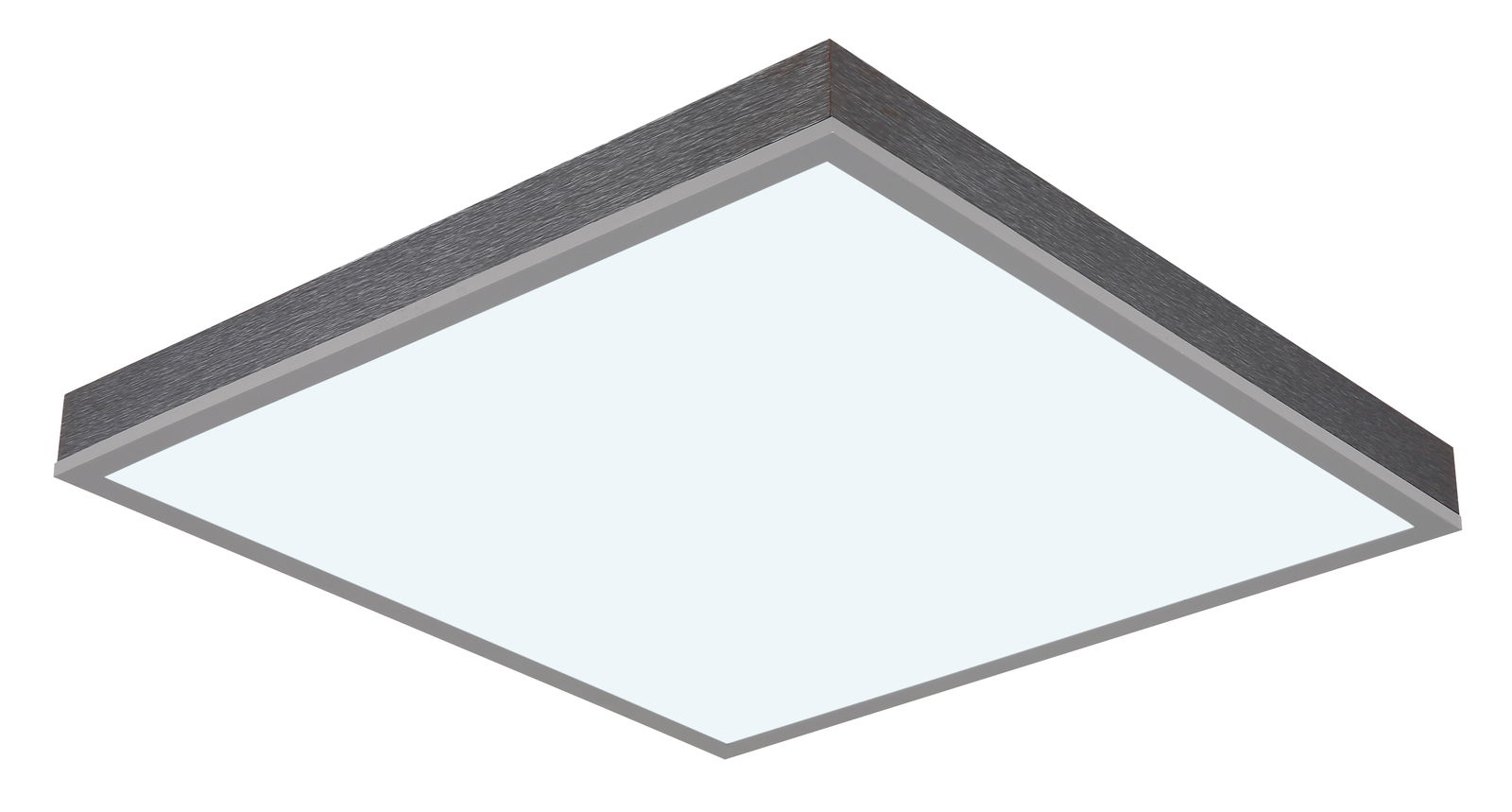 Moderne quadratische Deckenleuchte aus der Seitenperspektive