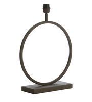 Moderner Lampenfuß in Ringform aus Metall, seitliche Perspektive