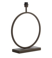 Moderner Lampenfuß in Ringform aus Metall, seitliche Perspektive