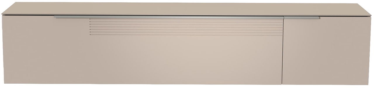 Moderano XL Hänge-Lowboard BORMIO Frontansicht eines modernen, beige-farbenen XL Hänge-Lowboards mit klaren Linien und minimalistischen Design.