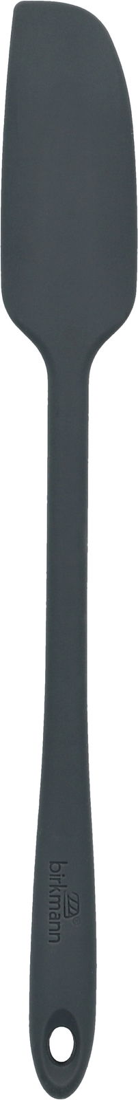 Birkmann Teigschaber COLOUR KITCHEN Grauer, schmaler Teigschaber aus Silikon, frontal abgebildet.