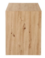 Schreibtisch aus Holz mit natürlicher Maserung, Vorderansicht