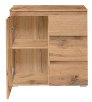 Kommode aus Holz mit geöffneter Tür, Frontansicht