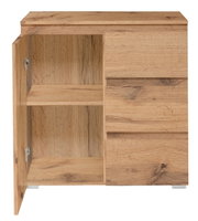 Kommode aus Holz mit geöffneter Tür, Frontansicht