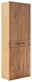 Waldwelt Garderobenschrank LOPEZ Garderobenschrank aus Holz mit zwei Türen und zwei Schubladen, seitliche Perspektive