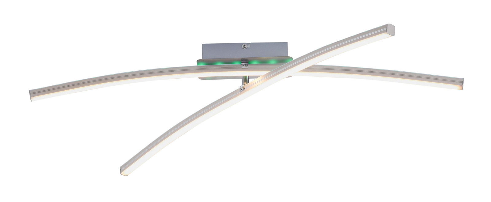 Moderne Deckenleuchte ALINA mit geschwungenem Design, seitliche Perspektive