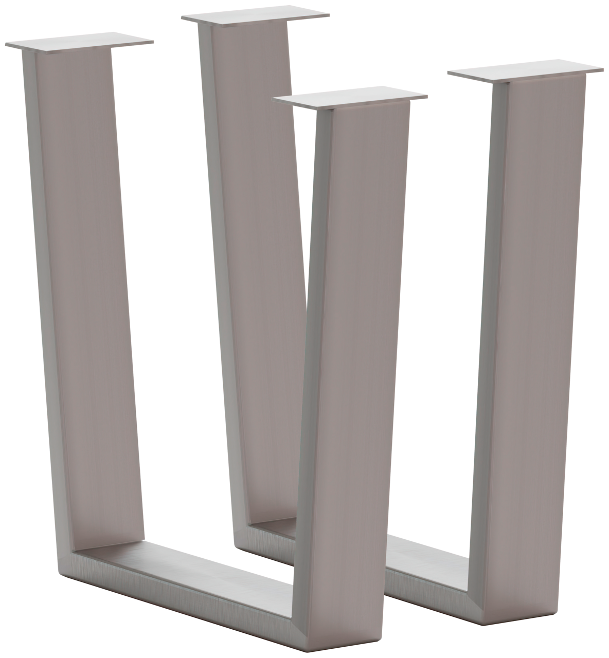 Modernes Tischgestell aus Metall in U-Form, seitliche Perspektive