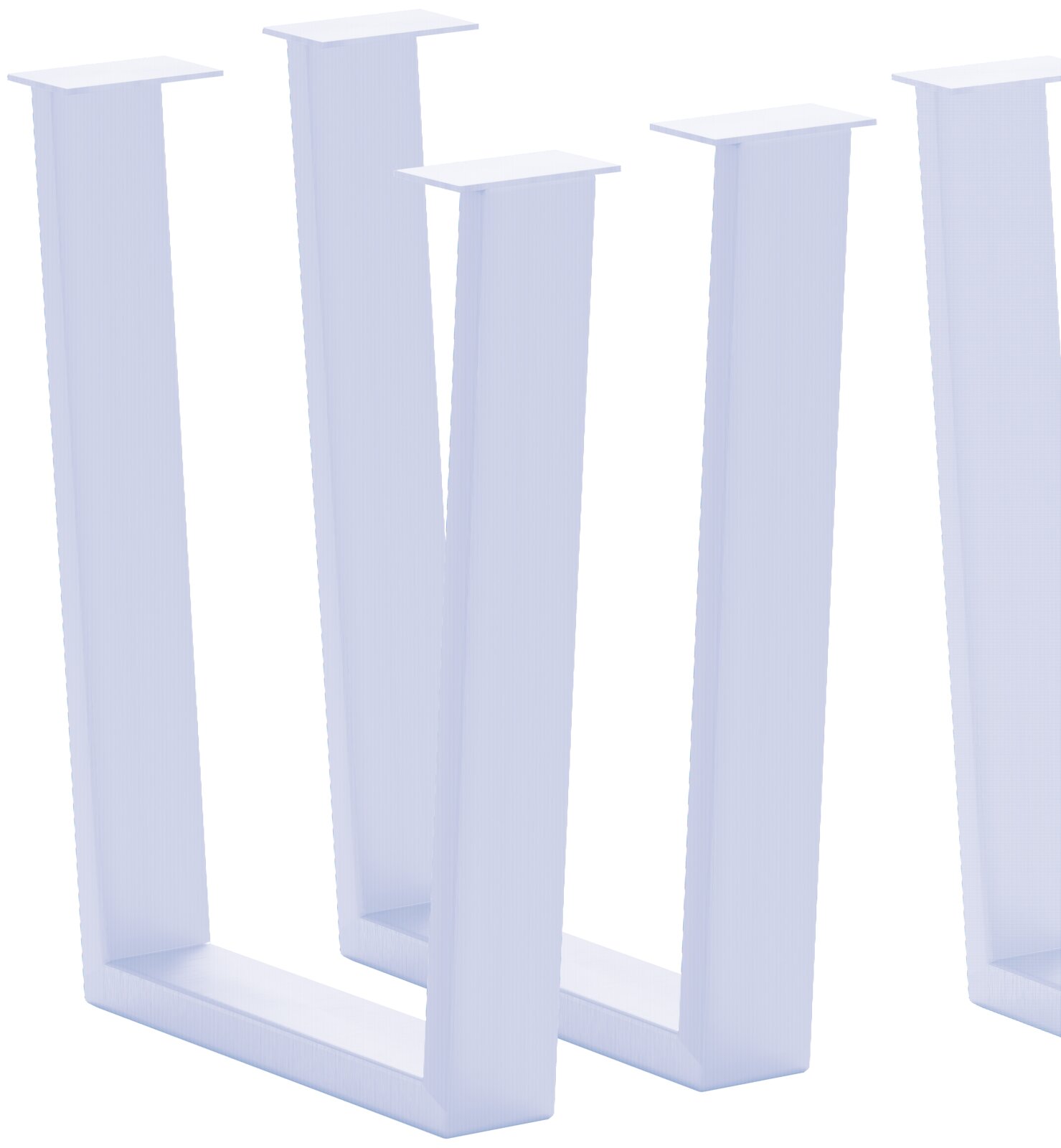 Waldwelt Tischgestell CHALET-PALAZZO Modernes Tischgestell aus Metall in U-Form, seitliche Perspektive