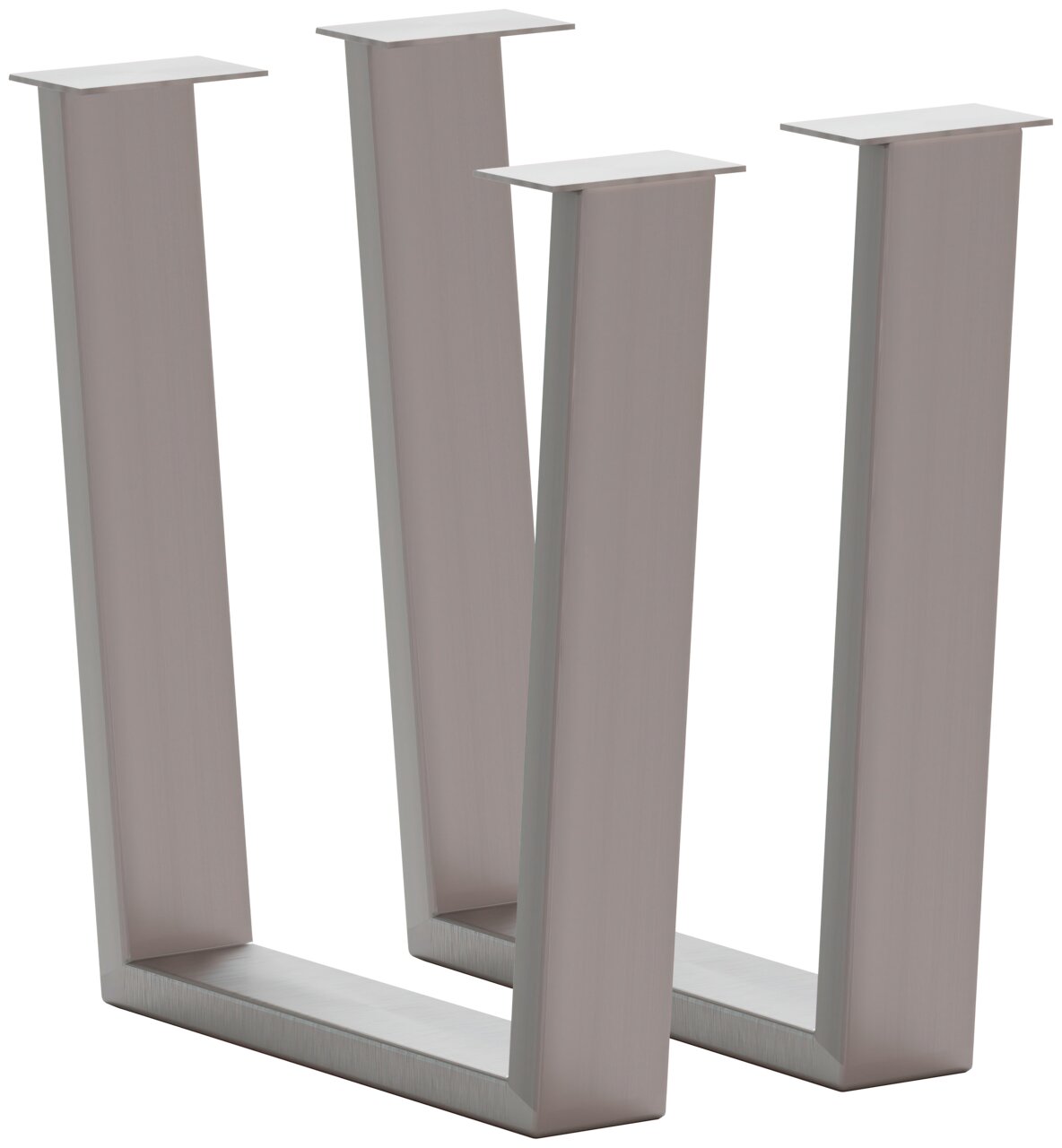 Modernes Tischgestell aus Metall in U-Form, seitliche Perspektive