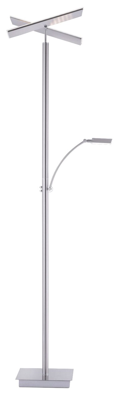 Paul Neuhaus LED-Stehleuchte ARTUR Moderne LED-Stehleuchte aus Metall mit zwei Leuchtarmen, seitliche Perspektive