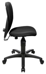 Schwarzer Kinder- und Jugendstuhl mit Netzrückenlehne, Seitenansicht