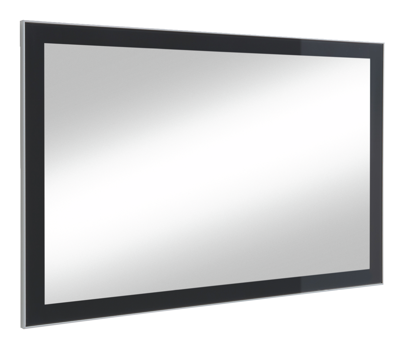 VOSS Spiegel SANTINA Moderner rechteckiger Spiegel mit schwarzem Rahmen, seitliche Perspektive