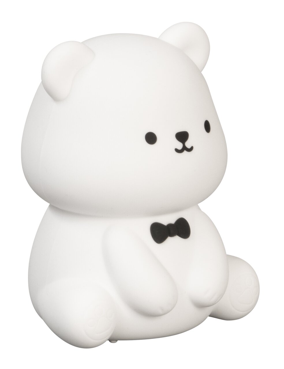 FHL easy Akku-Nachtlicht Bear KARL Niedliches Akku-Nachtlicht in Form eines sitzenden Bären mit Fliege, seitliche Perspektive