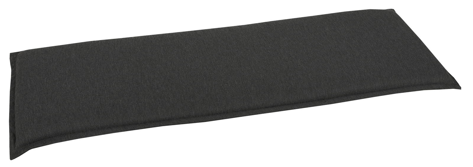 Go-De Bankauflage Dunkelgraue Bankauflage in rechteckiger Form, von oben betrachtet.
