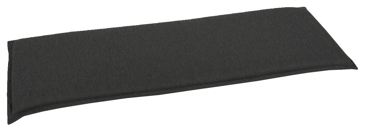 Go-De Bankauflage Dunkelgraue Bankauflage in rechteckiger Form, von oben betrachtet.