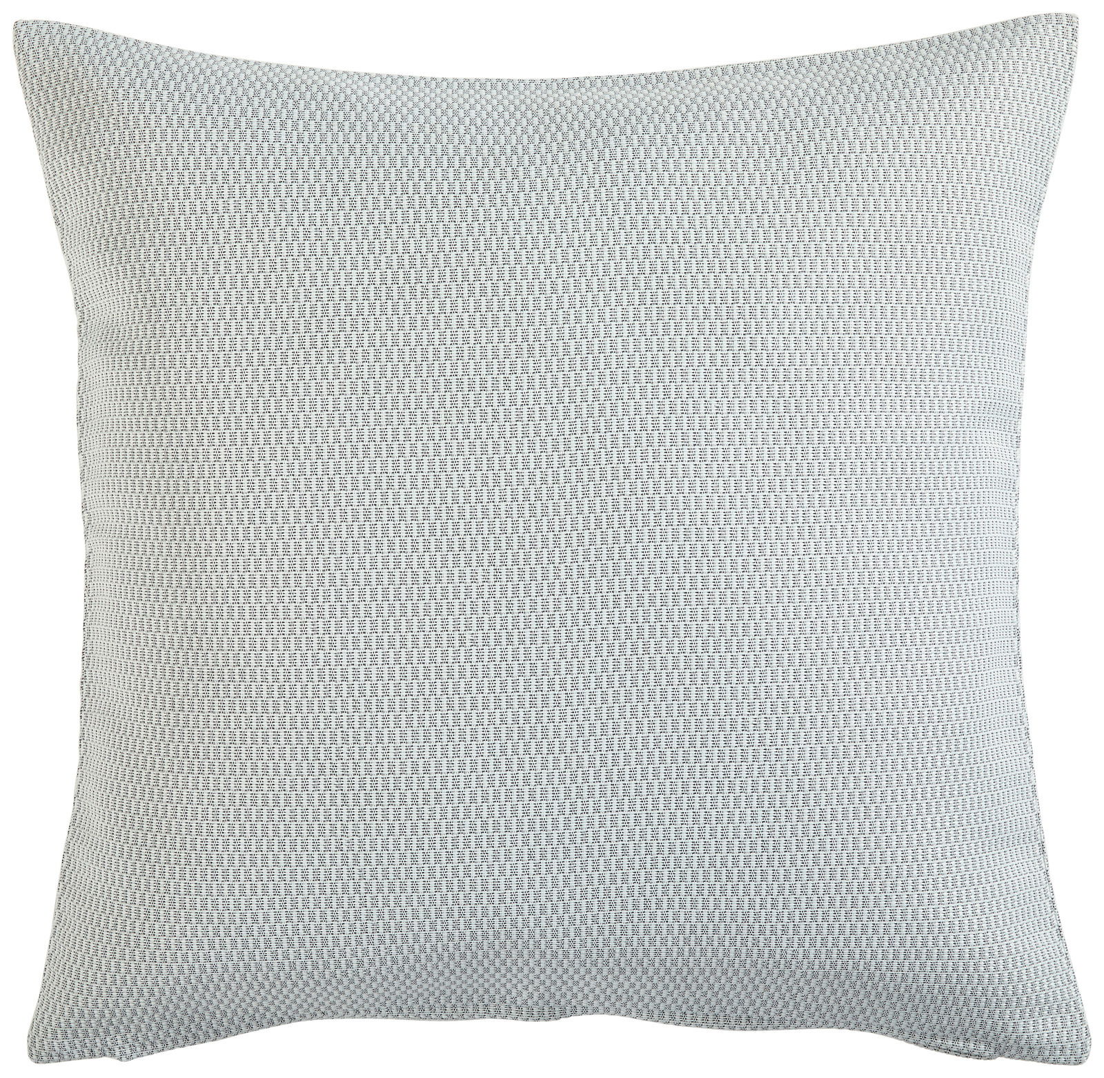 Outdoor-Kissenhülle in hellem Grau mit feiner Textur, frontal abgebildet