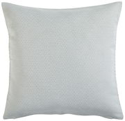 Outdoor-Kissenhülle in hellem Grau mit feiner Textur, frontal abgebildet