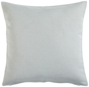 Outdoor-Kissenhülle in hellem Grau mit feiner Textur, frontal abgebildet