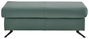 Grüner XXL-Hocker mit schwarzem Metallgestell, Frontalansicht