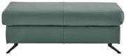 Grüner XXL-Hocker mit schwarzem Metallgestell, Frontalansicht