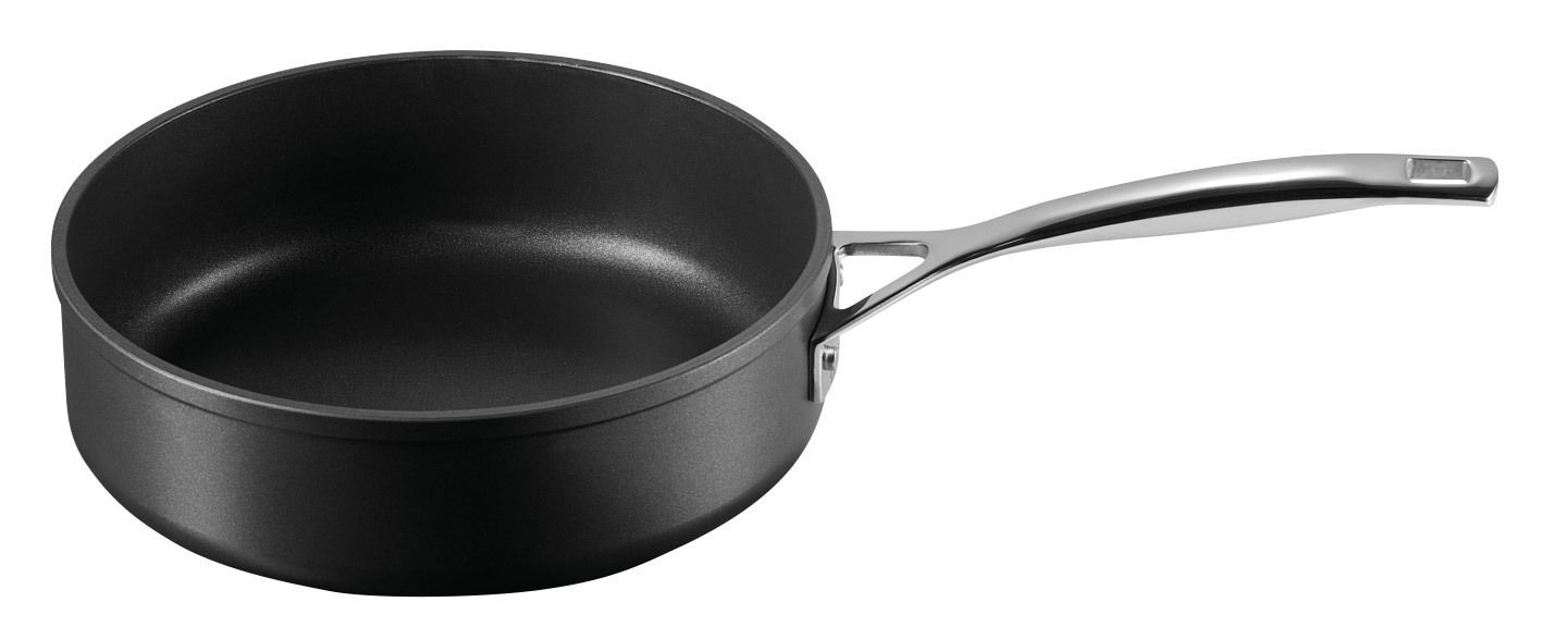 Aluminium-Antihaft Sautépanne mit langem Griff, seitliche Perspektive