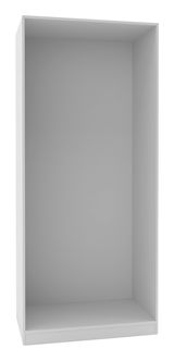 Kleiderschrank Korpus 210x91 in weißer Farbe, frontal betrachtet