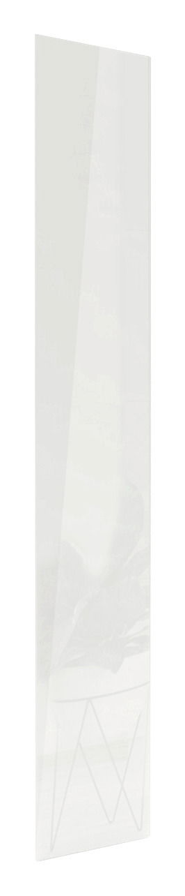 Hom´in Tür Hochglanz UNIT Hochglanz weiße Tür, seitliche Perspektive