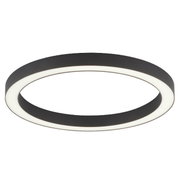 Moderne ronde plafondlamp PURE-LINES in zwart, zijaanzicht