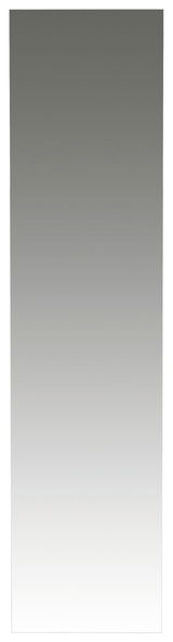 Rechteckiger Spiegel in Frontalansicht mit glatter Oberfläche und schmalem Rahmen.