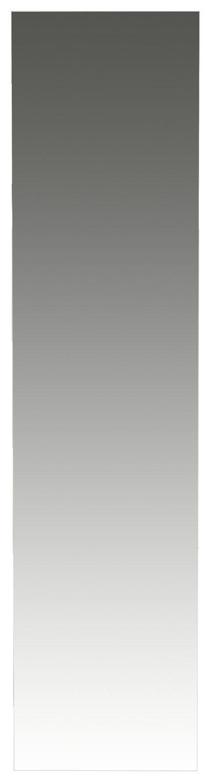 Rechteckiger Spiegel in Frontalansicht mit glatter Oberfläche und schmalem Rahmen.