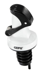 Weißer und schwarzer Ausgießer AUTOMATICO von GEFU, seitliche Perspektive