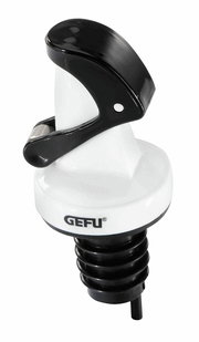 Weißer und schwarzer Ausgießer AUTOMATICO von GEFU, seitliche Perspektive