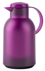 Lila Isolierkanne SAMBA 1,5L, seitliche Perspektive